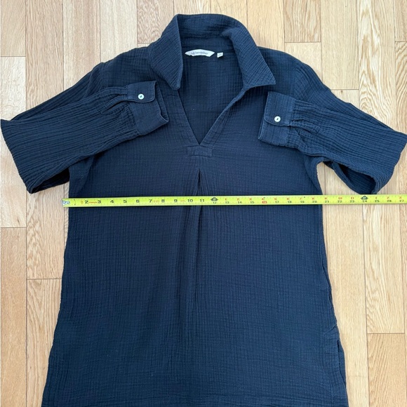 Soft Surroundings Key Biscayne Gauze Tunic - Midnight Black ( Size M) - Picture 6 of 6